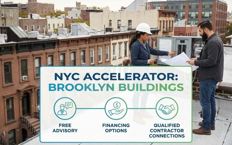 NYC Accelerator program services infographic