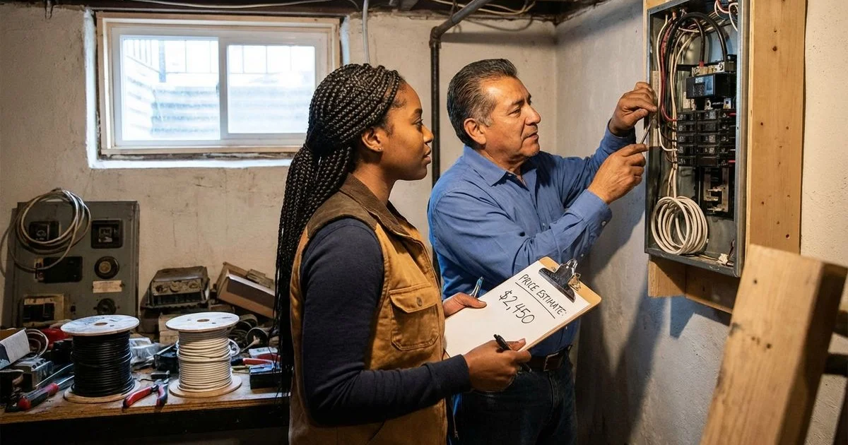 Detailed cost breakdown chart for electrical panel upgrades in Brooklyn homes in 2026